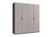 Falttürenschrank >OXFORD< in Saharagrau, Grafit - 200x216x58cm (BxHxT)