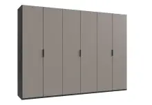 Falttürenschrank >OXFORD< in Saharagrau,...