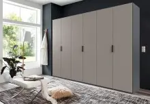 Falttürenschrank >OXFORD< in Saharagrau,...