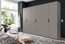 Falttürenschrank >OXFORD< in Saharagrau,...