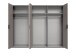 Falttürenschrank >OXFORD< in Saharagrau, Grafit - 300x216x58cm (BxHxT)