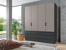 Falttürenschrank >OXFORD< in Saharagrau,...