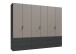 Falttürenschrank >OXFORD< in Saharagrau / Grafit - 300x216x58cm (BxHxT)