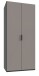 Falttürenschrank >OXFORD< in Saharagrau, Korpus Grafit - 100x236x58cm (BxHxT)