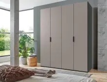 Falttürenschrank >OXFORD< in Saharagrau,...