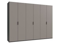 Falttürenschrank >OXFORD< in Saharagrau,...