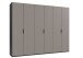 Falttürenschrank >OXFORD< in Saharagrau, Korpus Grafit - 300x236x58cm (BxHxT)
