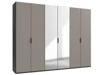Falttürenschrank >OXFORD< in Saharagrau /...