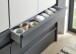 Falttürenschrank >OXFORD< in Grafit / Spiegel - 100x236x58cm (BxHxT)