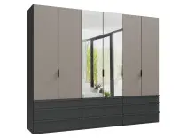 Falttürenschrank >OXFORD< in Graphit /...