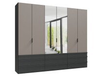 Falttürenschrank >OXFORD< in Graphit /...