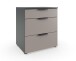 Nachtkommode >OXFORD< in Saharagrau, Korpus Graphit - 54x61x41cm (BxHxT)