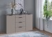 Sideboard >OXFORD< in Saharagrau, Korpus Graphit - 135x84x41cm (BxHxT)