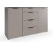 Sideboard >OXFORD< in Saharagrau, Korpus Graphit - 135x84x41cm (BxHxT)