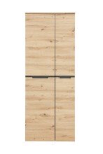 Aktenschrank >Memphis< in Artisan Eiche Dekor / Graphit - 75x197x38 (BxHxT)