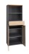 Aktenschrank >Memphis< in Artisan Eiche Dekor / Graphit - 75x197x38 (BxHxT)