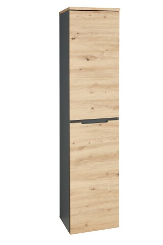 Aktenschrank >Memphis< in Artisan Eiche Dekor / Graphit - 45x197x38 (BxHxT)