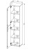 Aktenschrank >Memphis< in Artisan Eiche Dekor / Graphit - 45x197x38 (BxHxT)