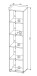 Aktenregal >Memphis< in Artisan Eiche Dekor / Graphit - 45x197x38 (BxHxT)
