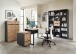 Aktenregal >Memphis< in Artisan Eiche Dekor / Graphit - 45x197x38 (BxHxT)