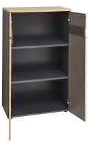 Aktenschrank >Memphis< in Artisan Eiche Dekor / Graphit - 75x122x38 (BxHxT)