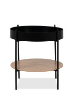 Beistelltisch >Trelleborg< in Dekor Artisan Eiche / schwarz - 47,5x48 (HxD)