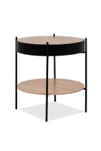 Beistelltisch >Trelleborg< in Dekor Artisan Eiche / schwarz - 47,5x48 (HxD)