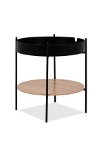 Beistelltisch >Trelleborg< in Dekor Artisan Eiche / schwarz - 47,5x48 (HxD)