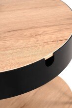 Beistelltisch >Trelleborg< in Dekor Artisan Eiche / schwarz - 47,5x48 (HxD)