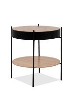 Beistelltisch >Trelleborg< in Dekor Artisan Eiche / schwarz - 47,5x48 (HxD)