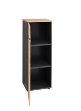 Aktenschrank >Memphis< in Artisan Eiche Dekor / Graphit - 45x122x38 (BxHxT)