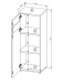 Aktenschrank >Memphis< in Artisan Eiche Dekor / Graphit - 45x122x38 (BxHxT)