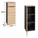 Aktenschrank >Memphis< in Artisan Eiche Dekor / Graphit - 45x122x38 (BxHxT)
