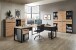 Aktenschrank >Memphis< in Artisan Eiche Dekor / Graphit - 45x122x38 (BxHxT)