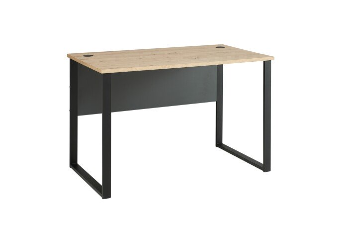 Schreibtisch >Memphis< in Artisan Eiche Dekor / schwarz - 120x77x73 (BxHxT)