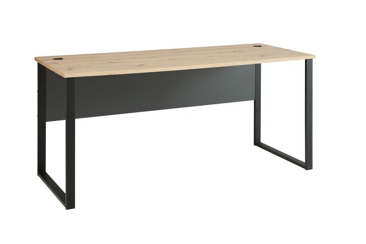 Schreibtisch >Memphis< in Artisan Eiche Dekor / schwarz - 170x77x73 (BxHxT)