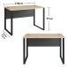 Schreibtisch >Memphis< in Artisan Eiche Dekor / schwarz - 170x77x73 (BxHxT)