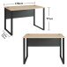 Schreibtisch >Memphis< in Artisan Eiche Dekor / schwarz - 170x77x73 (BxHxT)