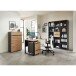Schreibtisch >Memphis< in Artisan Eiche Dekor / schwarz - 170x77x73 (BxHxT)