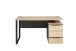 Schreibtisch >Memphis< in Artisan Eiche Dekor / Graphit - 150x77x73 (BxHxT)