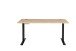 Schreibtisch >Memphis< höhenverstellbar, Artisan Eiche / schwarz - 160x72/120x77 (BxHxT)