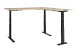 Eckschreibtisch >Memphis< höhenverstellbar, Artisan Eiche Dekor - 185x64/129x177 (BxHxT)
