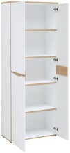 Aktenschrank >Memphis< in Weiß / Artisan Eiche Dekor - 75x197x38 (BxHxT)