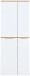 Aktenschrank >Memphis< in Weiß / Artisan Eiche Dekor - 75x197x38 (BxHxT)
