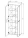 Aktenschrank >Memphis< in Weiß / Artisan Eiche Dekor - 75x197x38 (BxHxT)