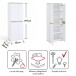 Aktenschrank >Memphis< in Weiß / Artisan Eiche Dekor - 75x197x38 (BxHxT)