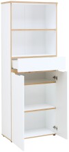 Aktenschrank >Memphis< in Weiß / Artisan Eiche Dekor - 75x197x38 (BxHxT)