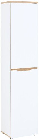 Aktenschrank >Memphis< in Weiß / Artisan Eiche Dekor - 45x197x38 (BxHxT)