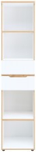 Aktenregal >Memphis< in Weiß / Artisan Eiche Dekor - 45x197x38 (BxHxT)