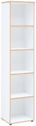 Aktenregal >Memphis< in Weiß / Artisan Eiche Dekor - 45x197x38 (BxHxT)